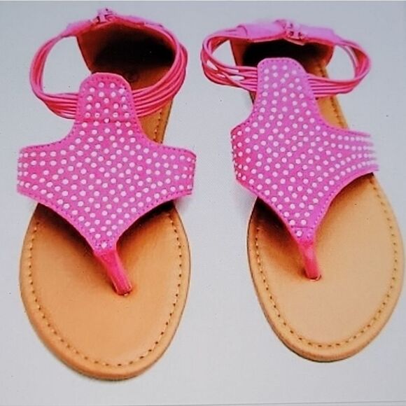 BRAND NEW BOBBIE BROOKS PINK SANDAL - Picture 1 of 12